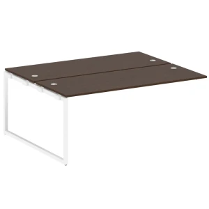 40БО.ПРС-СП-2.5 (Венге цаво/Белый) Проходной наборный элемент рабочей станции на О-образном м/к