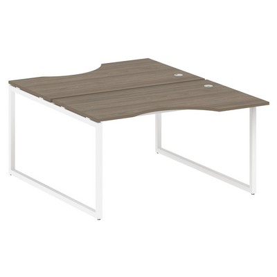 Metal System Quattro 4x4 40БО.РАС-СА-2.2 (Венге цаво/Белый) Рабочая станция криволинейная на О-образном м/к