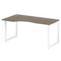 Metal System Quattro 4x4 40БО.СА-1 Л (Венге цаво/Белый) Стол криволинейный левый на О-образном м/к