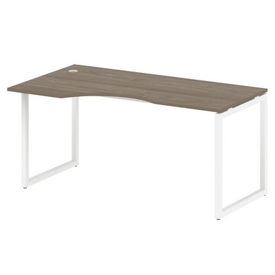 Metal System Quattro 4x4 40БО.СА-1 Л (Венге цаво/Белый) Стол криволинейный левый на О-образном м/к