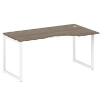 Metal System Quattro 4x4 40БО.СА-1 Пр (Венге цаво/Белый) Стол криволинейный правый на О-образном м/к