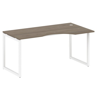 Metal System Quattro 4x4 40БО.СА-1 Пр (Венге цаво/Белый) Стол криволинейный правый на О-образном м/к