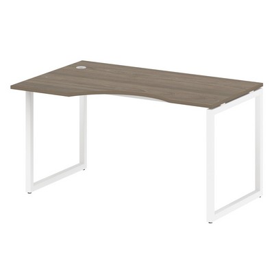 Metal System Quattro 4x4 40БО.СА-2 Л (Венге цаво/Белый) Стол криволинейный левый на О-образном м/к