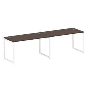 40БО.СМ-2.3 (Венге цаво/Белый) Рабочая станция на 2 раб.места на О-образном м/к
