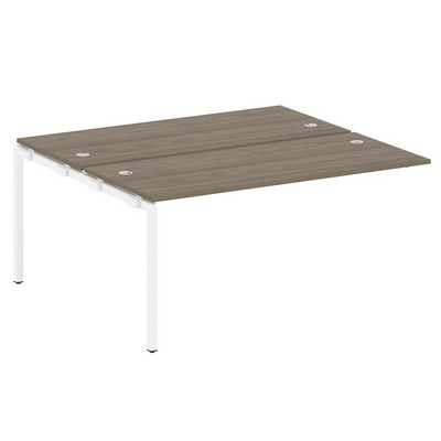 Metal System Quattro 4x4 40БП.ПРС-СП-2.4 (Венге цаво/Белый) Проходной наборный элемент рабочей станции на П-образном м/к