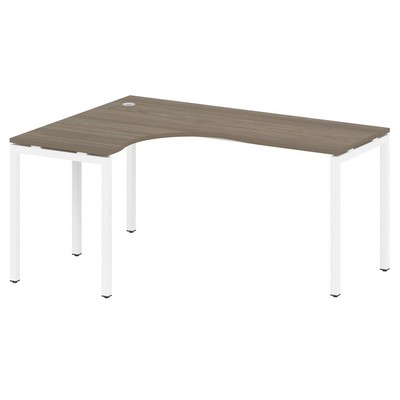 Metal System Quattro 4x4 40БП.СА-4 Л (Венге цаво/Белый) Стол криволинейный левый на П-образном м/к