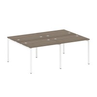 Metal System Quattro 4x4 40БП.СМ-4.1 (Венге цаво/Белый) Рабочая станция на 4 раб.места на П-образном м/к