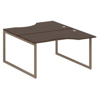 Metal System Quattro 4x4 40БО.РАС-СА-2.2 (Венге цаво/Мокко) Рабочая станция криволинейная на О-образном м/к