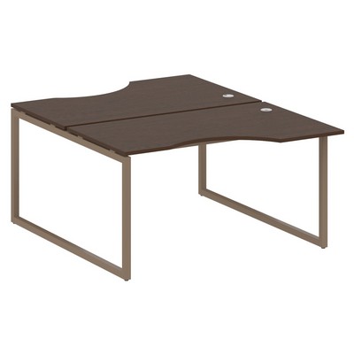 Metal System Quattro 4x4 40БО.РАС-СА-2.2 (Венге цаво/Мокко) Рабочая станция криволинейная на О-образном м/к