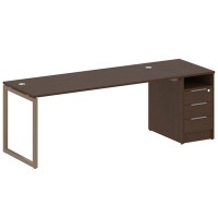 Metal System Quattro 4x4 40БО.РС-СТП -1.5 (Венге цаво/Мокко) Рабочая станция на О-образном м/к с опорной тумбой