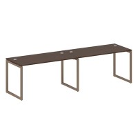 Metal System Quattro 4x4 40БО.СМ-2.3 (Венге цаво/Мокко) Рабочая станция на 2 раб.места на О-образном м/к