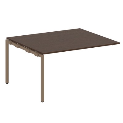 Metal System Quattro 4x4 40БП.ППРГ-3 (Венге цаво/Мокко) Проходной наборный элемент переговорного стола на П-образном м/к