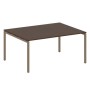 Metal System Quattro 4x4 40БП.ПРГ-1.4 (Венге цаво/Мокко) Переговорный стол, 1 столешница на П-образном м/к