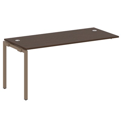 Metal System Quattro 4x4 40БП.ПРС-СП-1.4 (Венге цаво/Мокко) Проходной наборный элемент рабочей станции на П-образном м/к