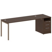 Metal System Quattro 4x4 40БП.РС-СТП -1.5 (Венге цаво/Мокко) Рабочая станция на П-образном м/к с опорной тумбой