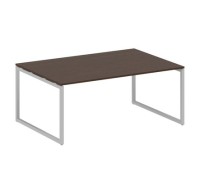 Метал Систем Куатро 4х4 40БО.ПРГ-1.5 (Венге цаво/Серый) Переговорный стол, 1 столешница на О-образном м/к