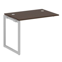 Metal System Quattro 4x4 40БО.ПРС-СП-1.1 (Венге цаво/Серый) Проходной наборный элемент рабочей станции на О-образном м/к