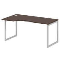 Metal System Quattro 4x4 40БО.СА-1 Л (Венге цаво/Серый) Стол криволинейный левый на О-образном м/к