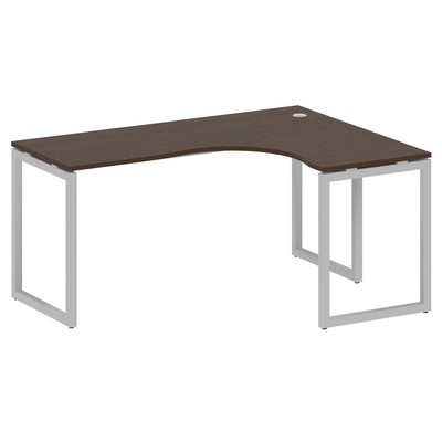 Metal System Quattro 4x4 40БО.СА-4 Пр (Венге цаво/Серый) Стол криволинейный правый на О-образном м/к