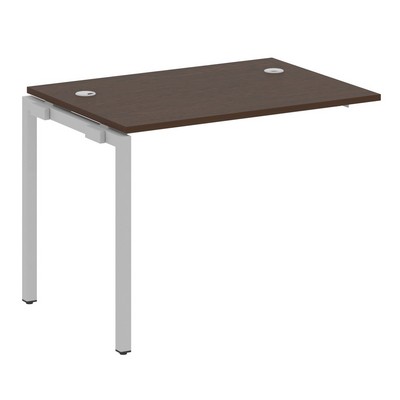 Metal System Quattro 4x4 40БП.ПРС-СП-1.1 (Венге цаво/Серый) Проходной наборный элемент рабочей станции на П-образном м/к