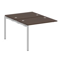 Metal System Quattro 4x4 40БП.ПРС-СП-2.1 (Венге цаво/Серый) Проходной наборный элемент рабочей станции на П-образном м/к