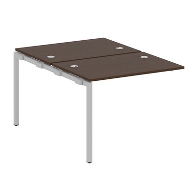 Metal System Quattro 4x4 40БП.ПРС-СП-2.1 (Венге цаво/Серый) Проходной наборный элемент рабочей станции на П-образном м/к