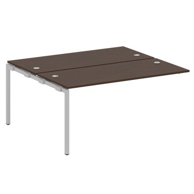 Metal System Quattro 4x4 40БП.ПРС-СП-2.4 (Венге цаво/Серый) Проходной наборный элемент рабочей станции на П-образном м/к