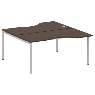 Metal System Quattro 4x4 40БП.РАС-СА-2.1 (Венге цаво/Серый) Рабочая станция криволинейная на П-образном м/к