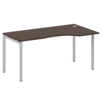 Metal System Quattro 4x4 40БП.СА-1 Пр (Венге цаво/Серый) Стол криволинейный правый на П-образном м/к