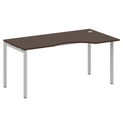 Metal System Quattro 4x4 40БП.СА-1 Пр (Венге цаво/Серый) Стол криволинейный правый на П-образном м/к