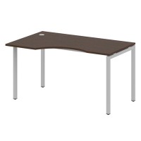 Metal System Quattro 4x4 40БП.СА-2 Л (Венге цаво/Серый) Стол криволинейный левый на П-образном м/к