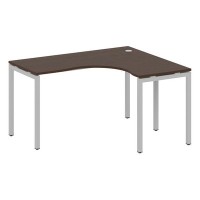 Metal System Quattro 4x4 40БП.СА-3 Пр (Венге цаво/Серый) Стол криволинейный правый на П-образном м/к