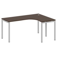 Metal System Quattro 4x4 40БП.СА-4 Пр (Венге цаво/Серый) Стол криволинейный правый на П-образном м/к