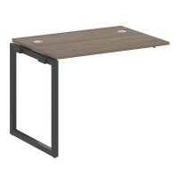 Metal System Quattro 4x4 40БО.ПРС-СП-1.1 (Вяз благородный/Антрацит) Проходной наборный элемент рабочей станции на О-образном м/к