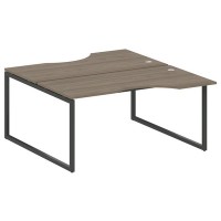 Metal System Quattro 4x4 40БО.РАС-СА-2.1 (Вяз благородный/Антрацит) Рабочая станция криволинейная на О-образном м/к