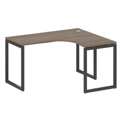 Metal System Quattro 4x4 40БО.СА-3 Пр (Вяз благородный/Антрацит) Стол криволинейный правый на О-образном м/к