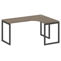 Metal System Quattro 4x4 40БО.СА-4 Пр (Вяз благородный/Черный) Стол криволинейный правый на О-образном м/к