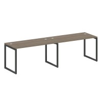 Metal System Quattro 4x4 40БО.СМ-2.3 (Вяз благородный/Антрацит) Рабочая станция на 2 раб.места на О-образном м/к