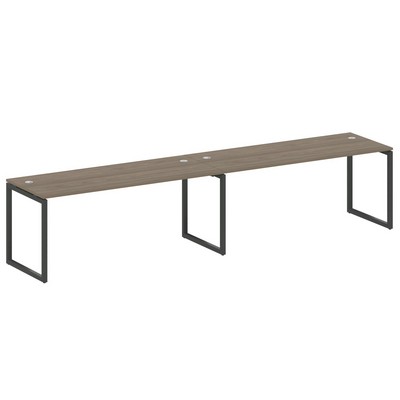 Metal System Quattro 4x4 40БО.СМ-2.5 (Вяз благородный/Антрацит) Рабочая станция на 2 раб.места на О-образном м/к