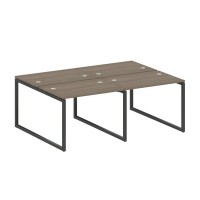 Metal System Quattro 4x4 40БО.СМ-4.1 (Вяз благородный/Антрацит) Рабочая станция на 4 раб.места на О-образном м/к