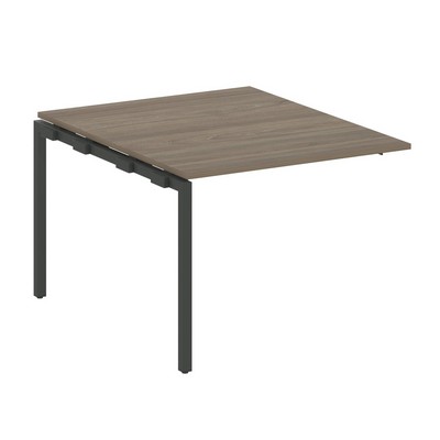 Metal System Quattro 4x4 40БП.ППРГ-1 (Вяз благородный/Черный) Проходной наборный элемент переговорного стола на П-образном м/к