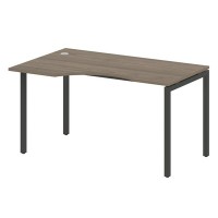 Metal System Quattro 4x4 40БП.СА-2 Л (Вяз благородный/Антрацит) Стол криволинейный левый на П-образном м/к
