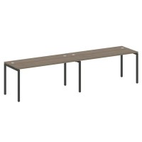 Metal System Quattro 4x4 40БП.СМ-2.4 (Вяз благородный/Черный) Рабочая станция на 2 раб.места на П-образном м/к