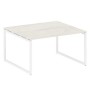 Metal System Quattro 4x4 40БО.ПРГ-1.3 (Вяз благородный/Белый) Переговорный стол, 1 столешница на О-образном м/к