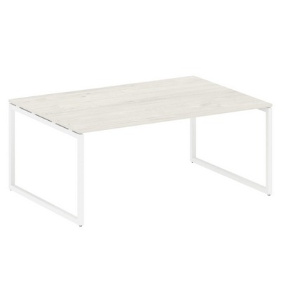 Metal System Quattro 4x4 40БО.ПРГ-1.5 (Вяз благородный/Белый) Переговорный стол, 1 столешница на О-образном м/к