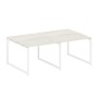 Metal System Quattro 4x4 40БО.ПРГ-2.1 (Вяз благородный/Белый) Переговорный стол, 2 столешницы на О-образном м/к
