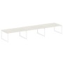 Metal System Quattro 4x4 40БО.ПРГ-3.5 (Вяз благородный/Белый) Переговорный стол, 3 столешницы на О-образном м/к