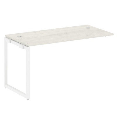 Metal System Quattro 4x4 40БО.ПРС-СП-1.3 (Вяз благородный/Белый) Проходной наборный элемент рабочей станции на О-образном м/к