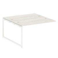 Metal System Quattro 4x4 40БО.ПРС-СП-2.3 (Вяз благородный/Белый) Проходной наборный элемент рабочей станции на О-образном м/к