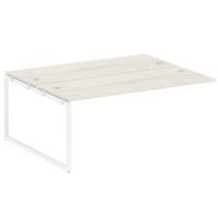 Metal System Quattro 4x4 40БО.ПРС-СП-2.5 (Вяз благородный/Белый) Проходной наборный элемент рабочей станции на О-образном м/к